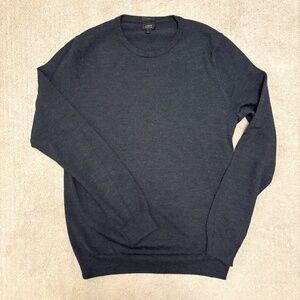 J. Crew, Mens Wool Sweater, Gunmetal Grey, Size Medium